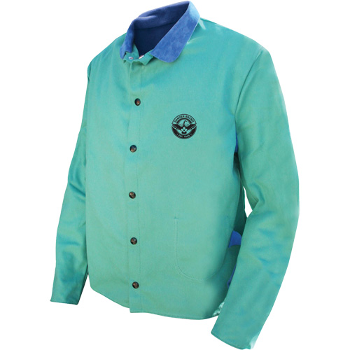 Veste de soudage Gander Brand Banox FR, Coton/Cuir, 2T-Grand, Vert Distribution Élite MP