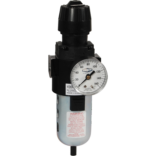Wilkerson Compact Filter/Regulator, 1/2" NPT, 150 PSI Max. PSI, Standard Distribution Élite MP