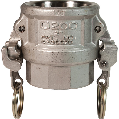 Coupleur &agrave; came et cannelure EZ Boss-Lock, Acier inoxydable, Type D, 1", NPT femelle, 250 PSI Distribution Élite MP