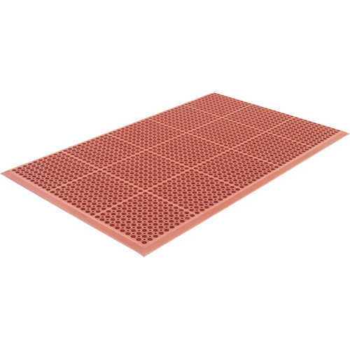 Tapis de s&eacute;rie Competitor, &agrave; fentes, 3' x 5' x 7/8", Orange, Caoutchouc naturel Distribution Élite MP