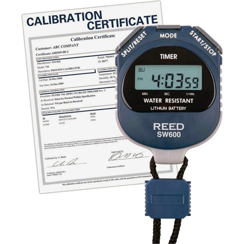 Chronom&egrave;tre REED SW600 avec certificat de calibration, Num&eacute;rique, R&eacute;sistant &agrave; l'eau Distribution Élite MP