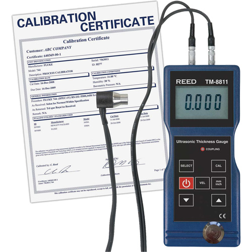 Thickness Gauge with ISO Certificate, Digital Display, Ultrasound, 0.05" to 7.9" (1.5 mm to 200 mm) Range Distribution Élite MP