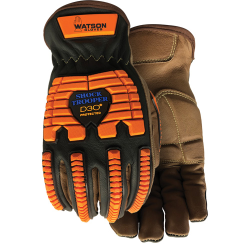 Drill Sergeant Impact Gloves, Large, Grain Leather Palm, Slip-On Cuff Distribution Élite MP