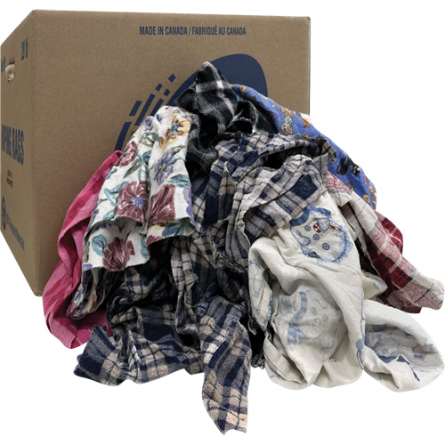Select Wiper Rags, Flannel, Mix Colours, 20 lbs. Distribution Élite MP