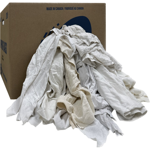 Wiper Rags Box, Ganzie, White, 20 lbs. Distribution Élite MP
