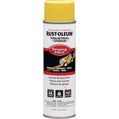 Peinture de traçage en a&eacute;rosol syst&egrave;me S1600 Industrial Choice applicable en position invers&eacute;e, Jaune, 18 oz, Canette a&eacute;rosol Distribution Élite MP