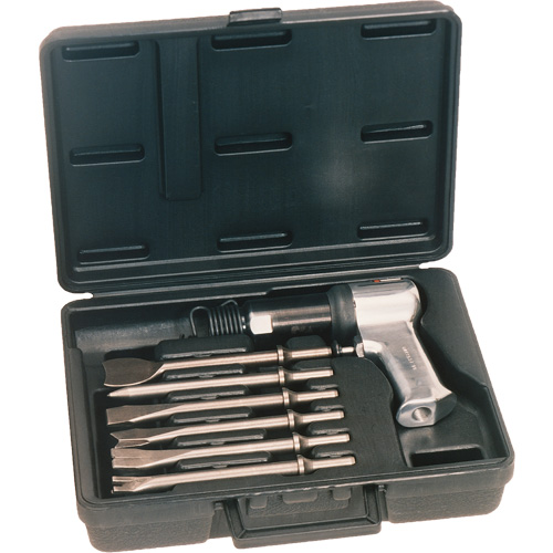 Ensemble de marteau pneumatique de s&eacute;rie lourde, 3 pi³/min, 1/4" NPT, 3000 coups/min, 3/4" x 2-9/32" (19,05 mm x 57,94 mm) Distribution Élite MP