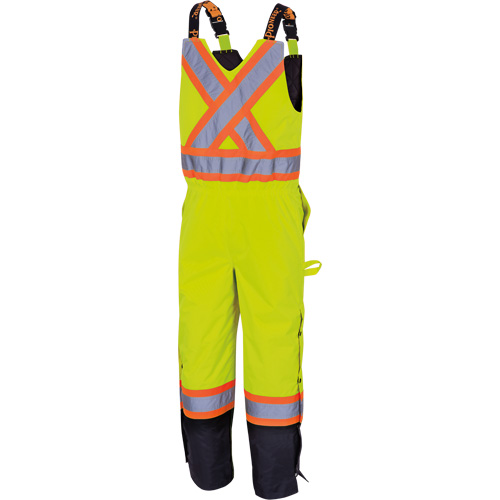 5041BB Pantalon &agrave; bretelles matelass&eacute; imperm&eacute;able, Polyester, Grand, Jaune lime haute visibilit&eacute; Distribution Élite MP