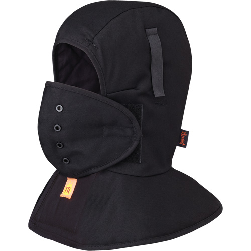 565A Doublure matelass&eacute;e FR &agrave; long col pour casque, Noir, Coton Distribution Élite MP
