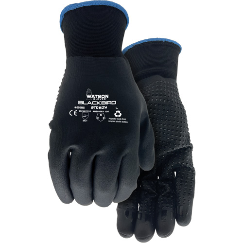 Gants enduits Stealth Blackbird, T-Grand, R&ecirc;vetement Nitrile micromousse, Calibre 15, Enveloppe en Polyester Distribution Élite MP