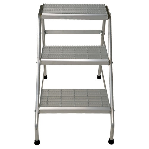 Aluminum Step Stand, 3 Steps, 34-9/16" x 22-13/16" x 30" High Distribution Élite MP