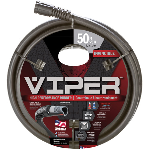 Tuyau haute performance Viper, Caoutchouc, 5/8" dia x 50' Distribution Élite MP