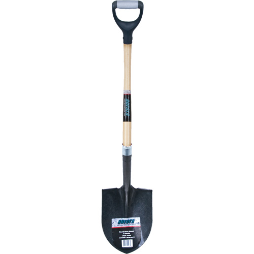 Heavy-Duty Round Point Shovel, Carbon Steel Blade, Hardwood, D-Grip Handle Distribution Élite MP