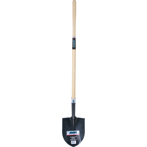Heavy-Duty Round Point Shovel, Carbon Steel Blade, Hardwood, Straight Handle Distribution Élite MP