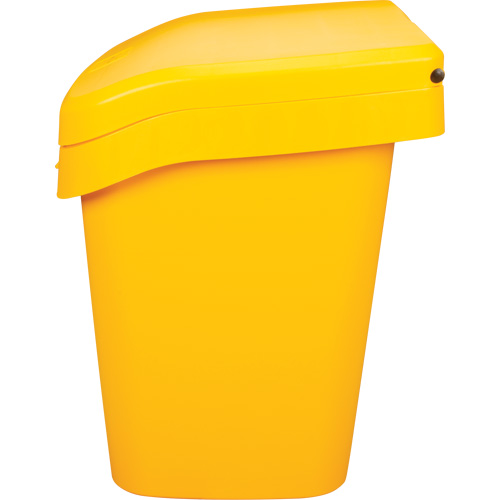 Bacs d'entreposage pour sel & sable, Avec Moraillon, 21" x 27" x 26", 4,24 pi³, Jaune Distribution Élite MP