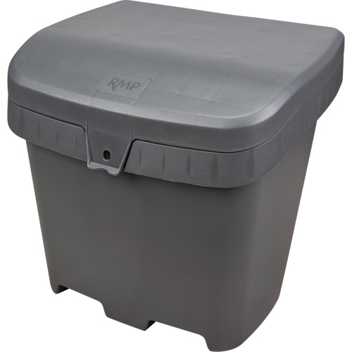 Bacs d'entreposage pour sel & sable, Avec Moraillon, 21" x 27" x 26", 4,24 pi³, Gris Distribution Élite MP