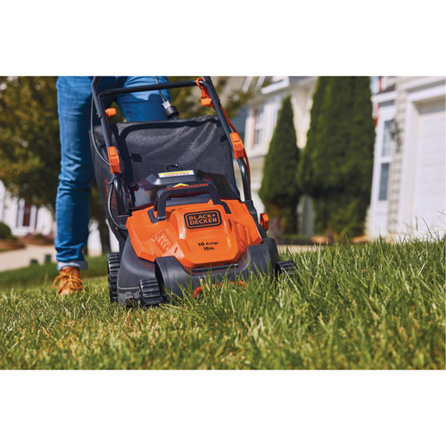 Lawn Mower with Comfort Grip Handle, Push Walk-Behind, Electric, 15" Cutting Width Distribution Élite MP