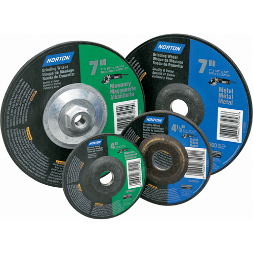 Gemini&reg; Depressed Centre Grinding Wheels, 4" x 1/4", 5/8" Arbor, Aluminum Oxide, Type 27 Distribution Élite MP