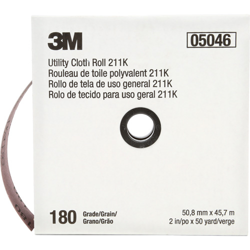 Utility Roll 211K, Aluminum Oxide, 2" W x 150' L, 180 Grit Distribution Élite MP