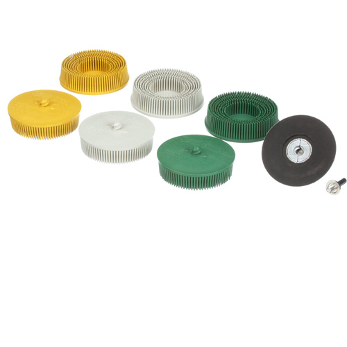 Ensemble de disques en soie Roloc, Oxyde d'aluminium, Grain Plusieurs, 3" dia. Distribution Élite MP