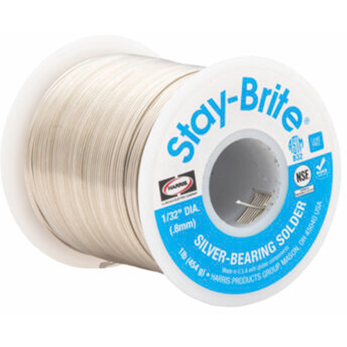 Stay-Brite&reg; Solders, Lead-Free, 96% Tin 4% Silver, Solid Core, 0.09375" Dia. Distribution Élite MP