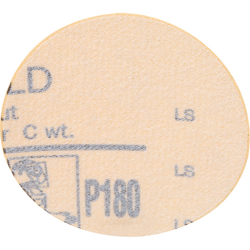 Gold Hookit Disc, 3" Dia., P180 Grit, Aluminum Oxide, C-Weight Distribution Élite MP