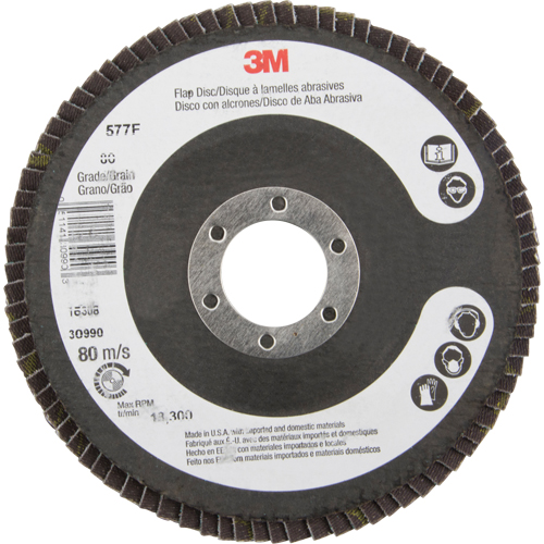 Disques &agrave; lamelles 577F, 4-1/2" x 7/8", Type 29, Grain 80, Zirconium Distribution Élite MP