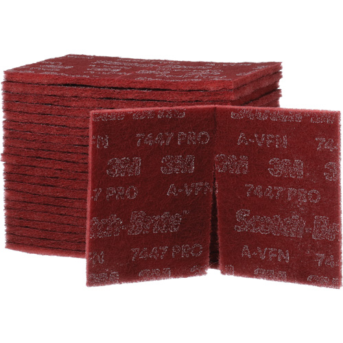 Scotch-Brite 7447 Hand Pads, Aluminum Oxide, 9" x 6", Very Fine Grit Distribution Élite MP