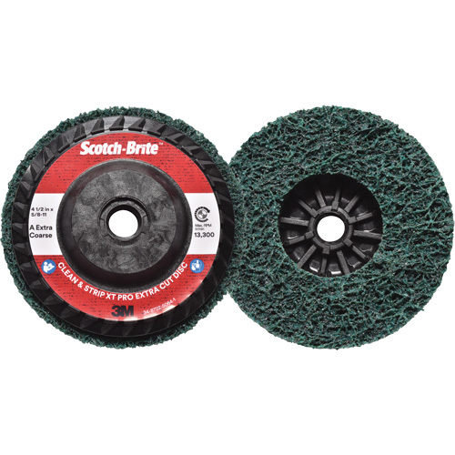 Scotch-Brite Clean & Strip XT Pro Extra Cut Disc, 4-1/2" Dia., Extra Coarse Grit, Aluminum Oxide Distribution Élite MP