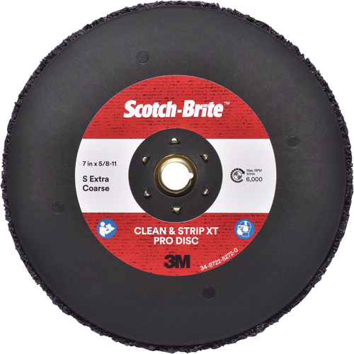 Disque  Clean and Strip  XT Pro Scotch-Brite, 7" dia., Grain Extra grossier, Carbure de silicium Distribution Élite MP