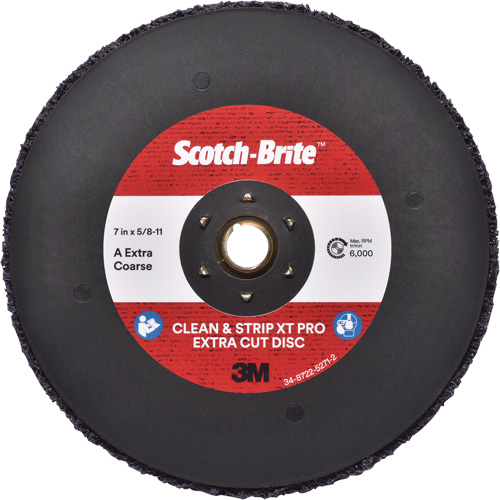 Scotch-Brite Clean & Strip XT Pro Extra Cut Disc, 7" Dia., Extra Coarse Grit, Aluminum Oxide Distribution Élite MP
