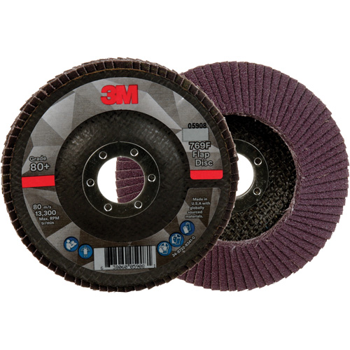 Disque &agrave; lamelles &agrave; changement rapide 769F, 4-1/2" x 7/8", Type 29, Grain 80+, C&eacute;ramique Distribution Élite MP