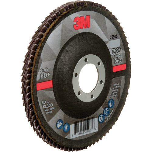 Disque &agrave; lamelles &agrave; changement rapide 769F, 4-1/2" x 7/8", Type 27, Grain 80+, C&eacute;ramique Distribution Élite MP