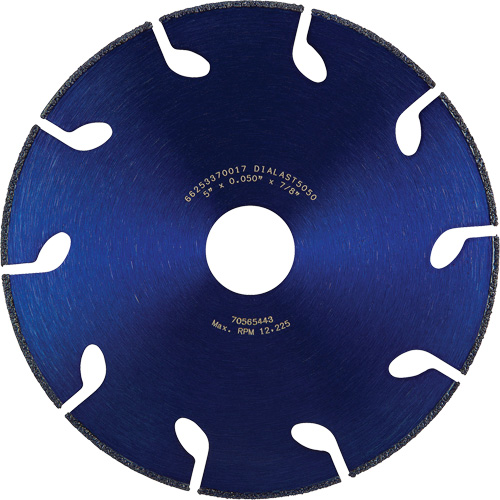 Meule &agrave; tronçonner Dialast RightCut, 5" x 0,05", Arbre de 7/8", Type 01/41, Losange, 12225 Tr/min Distribution Élite MP