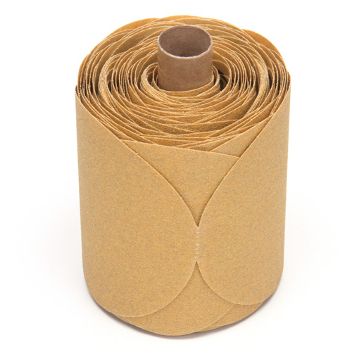Rouleau de disques dor&eacute;s 216U Stikit, Oxyde d'aluminium, 5" la x 52' lo, Grain P80 Distribution Élite MP