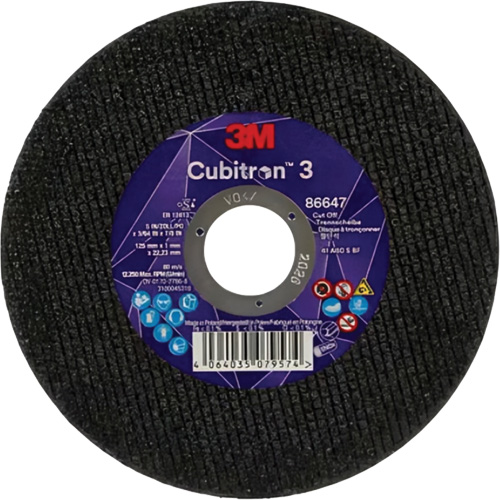 Disque de coupe Cubitron 3, 5" x 9/32", Arbre de 3/8", Type 41 Distribution Élite MP
