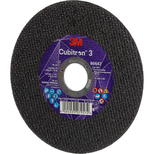 Disque de coupe Cubitron 3, 5" x 9/32", Arbre de 3/8", Type 41 Distribution Élite MP