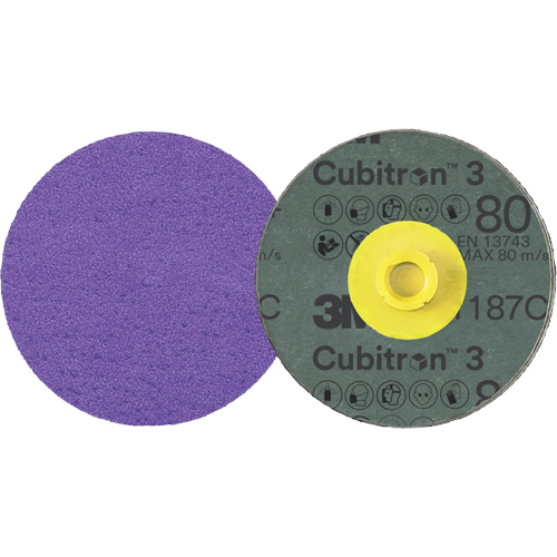 Cubitron 3 Roloc Fibre Disc, 4" Dia., 80+ Grit, Ceramic Distribution Élite MP