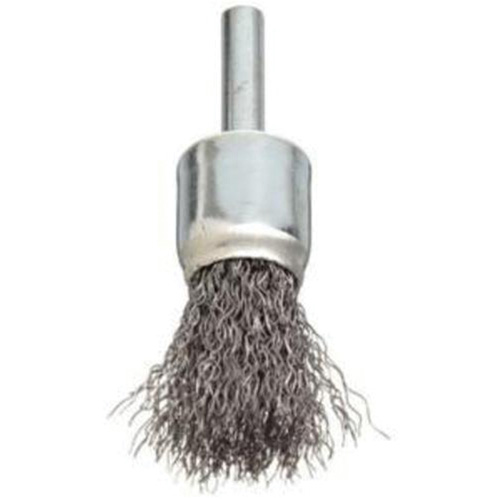 Brosse &agrave; fils cr&ecirc;p&eacute;s avec moyeu, 3/4", Fils 0,006", Tige 1/4" Distribution Élite MP