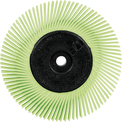 Brosse radiale en soies de pr&eacute;cision type A PN-RB avec adaptateur Scotch-Brite , C&eacute;ramique, Grain 50+, 6" dia. Distribution Élite MP