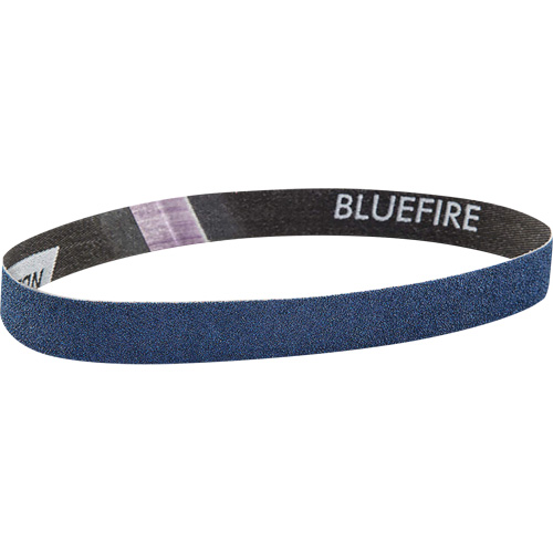 Courroie abrasive en tissu Bluefire, 3/4" la x 18" lo, Alumine de zirconium, Grain 120 Distribution Élite MP