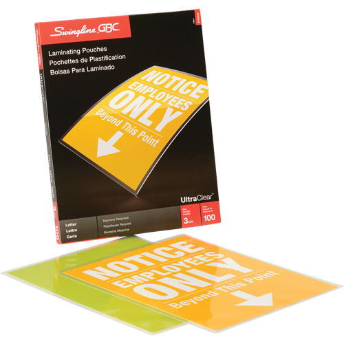 Pochette lamin&eacute;e de format lettre Distribution Élite MP
