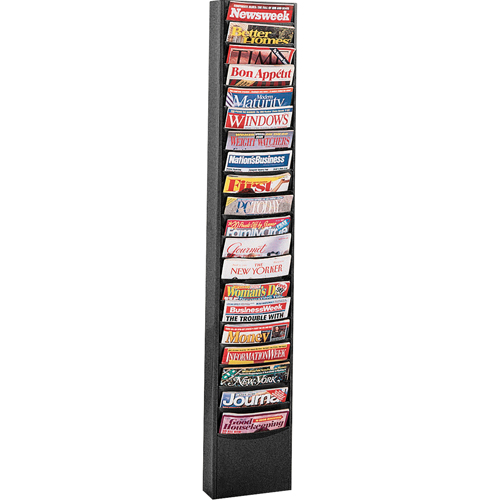 Pr&eacute;sentoirs, Stationnaire, 20 fentes, Acier, 13-1/8" la x 4-1/8" p x 58 1/2" h Distribution Élite MP
