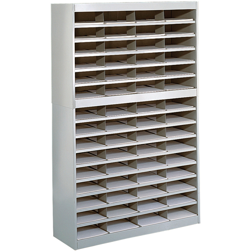 Heavy-duty Literature Organizers, Stationary, 60 Slots, Steel, 37-1/2" W x 12-3/4" D x 60" H Distribution Élite MP