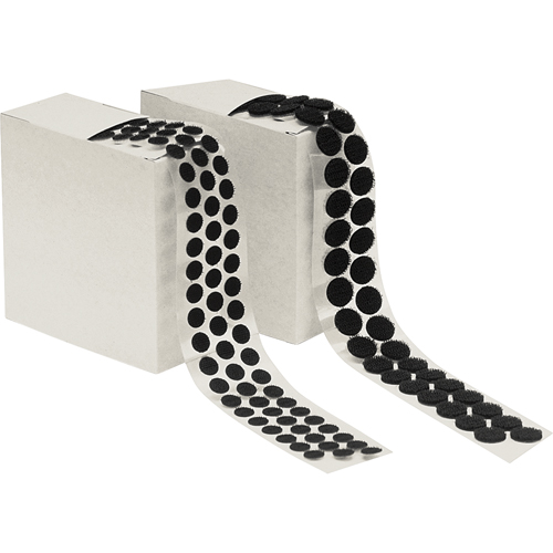 Fastener Dots, Hook, 1/2" Dia., Adhesive, Black Distribution Élite MP