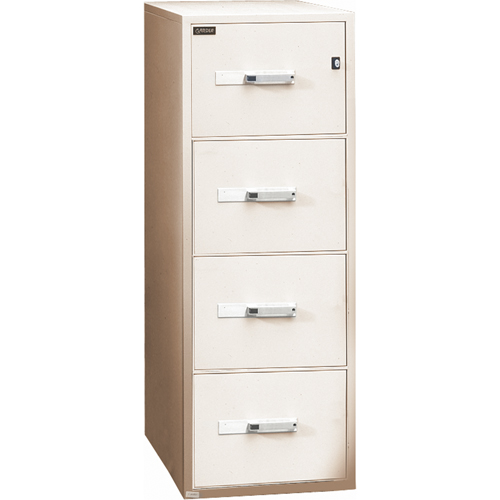 Fire Resistant Filing Cabinets, Steel, 4 Drawers, 19-3/4" W x 31" D x 54" H, Beige Distribution Élite MP