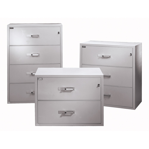 Fire Resistant Filing Cabinets, Steel, 4 Drawers, 38-3/4" W x 23-1/2" D x 55" H, Beige Distribution Élite MP