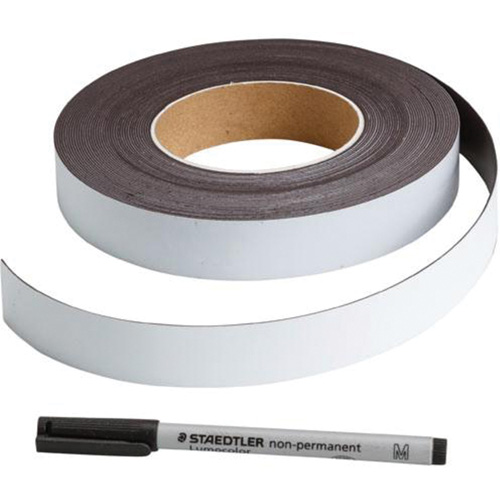 &eacute;tiquette magn&eacute;tique inscriptible, Magn&eacute;tique, 600" lo x 1" la Distribution Élite MP