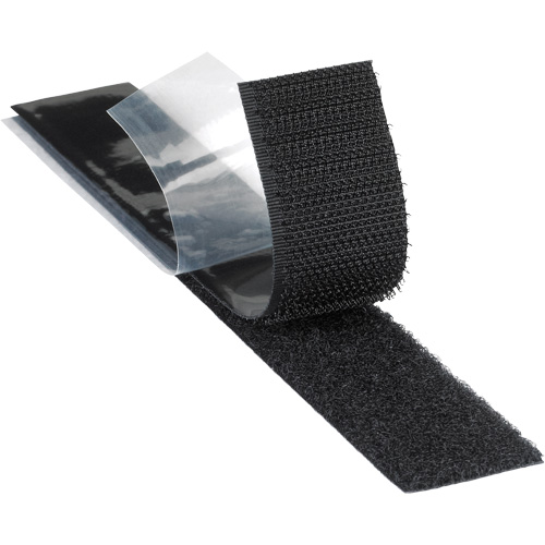 Plasticizer Resistant Fastener, Loop, 50 yds x 2", Adhesive, Black Distribution Élite MP