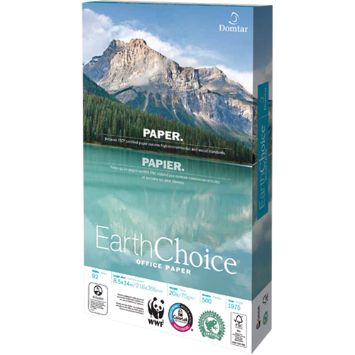 EarthChoice&reg; Office Paper, FSC, 8-1/2" x 14", 20 lbs., White Distribution Élite MP
